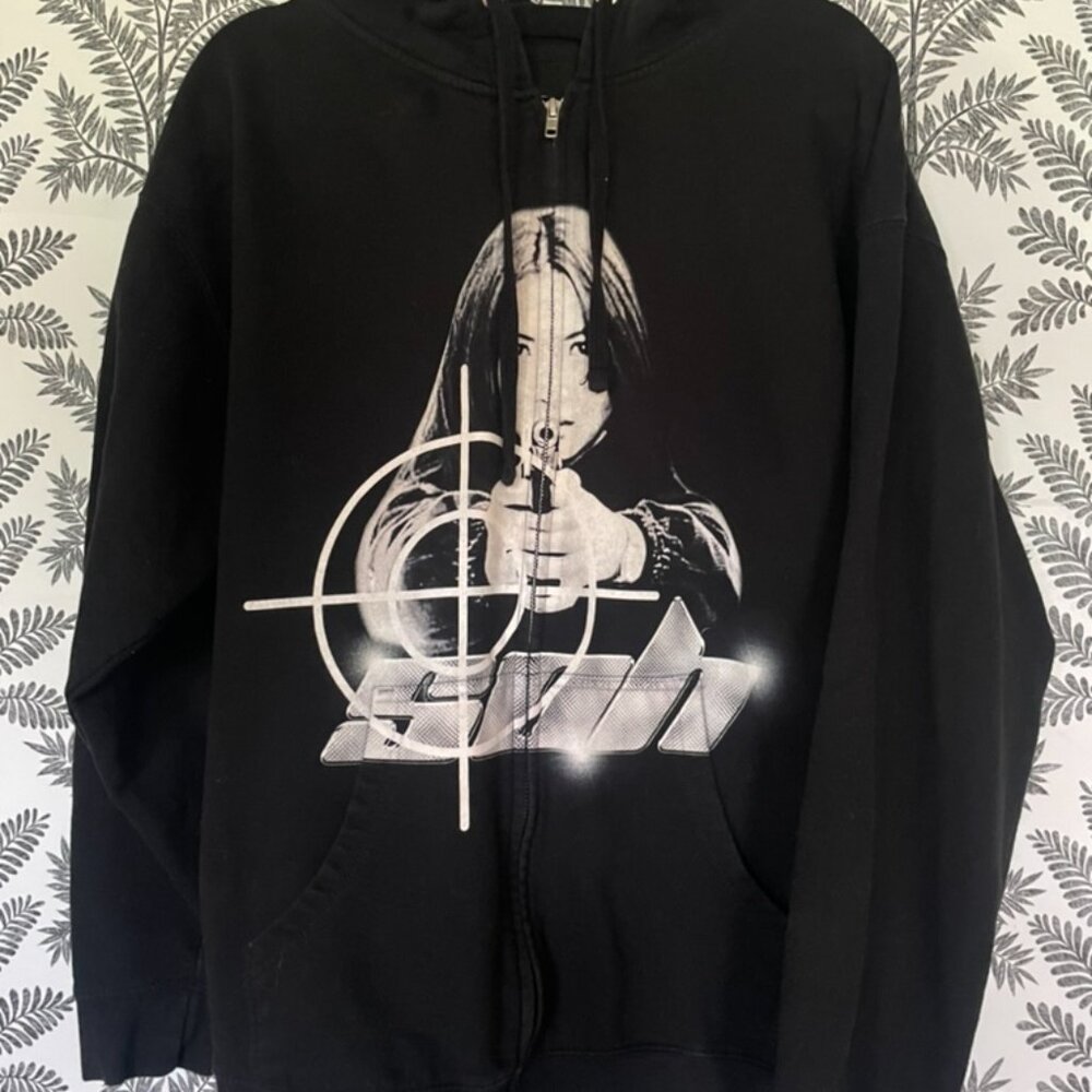 South of Heaven Black & White Zip Up Hoodie XL